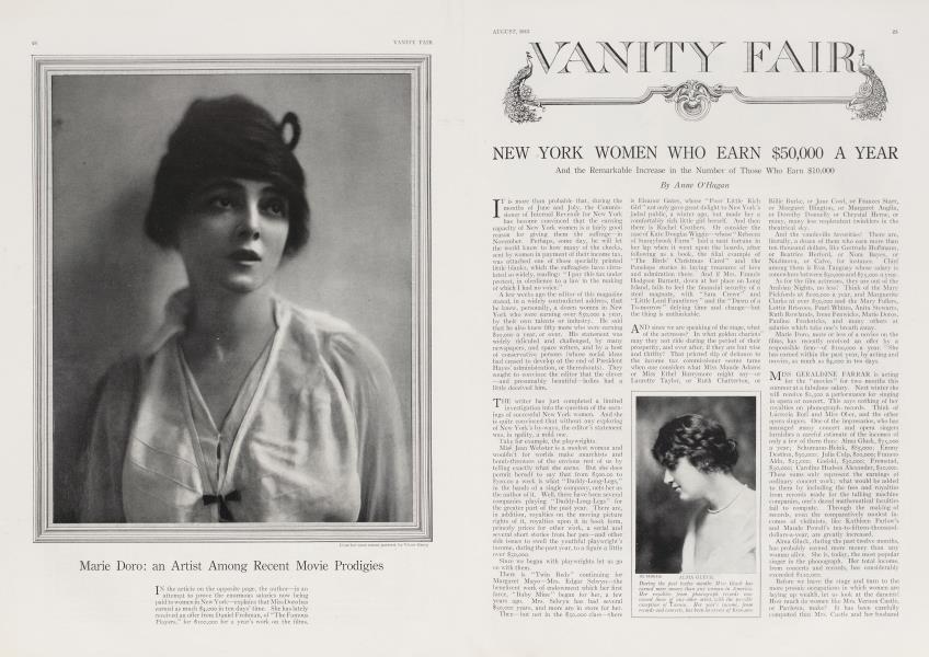 NEW YORK WOMEN WHO EARN $50,000 A YEAR | Vanity Fair | August 1915