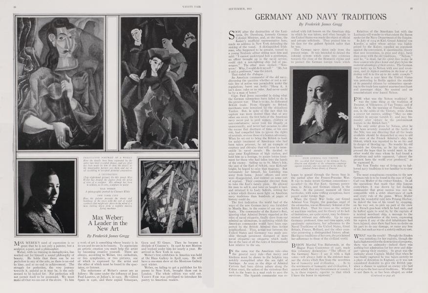 GERMANY AND NAVY TRADITIONS | Vanity Fair | September 1915
