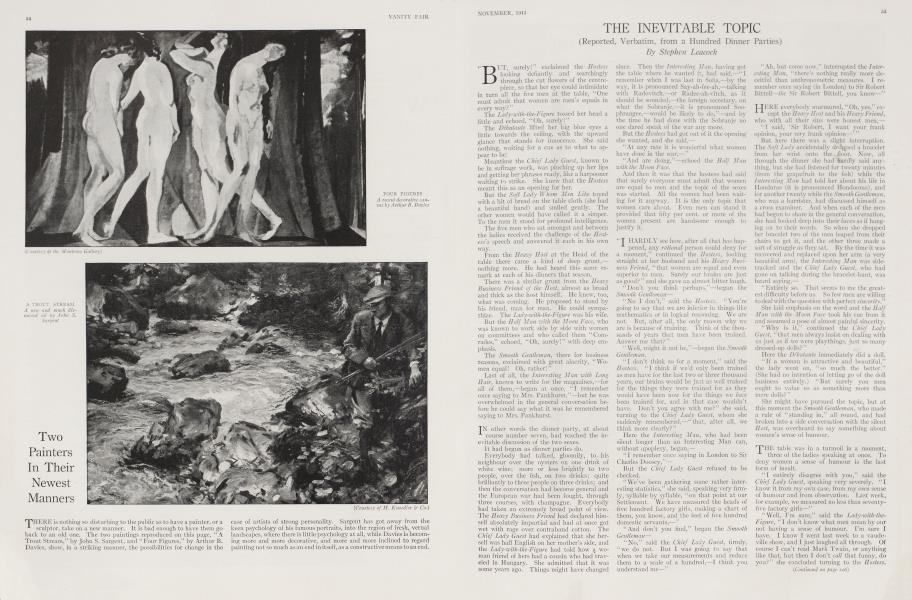THE INEVITABLE TOPIC | Vanity Fair | November 1915