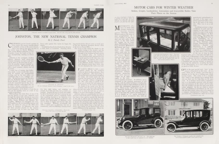 MOTOR CARS FOR WINTER WEATHER | Vanity Fair | November 1915