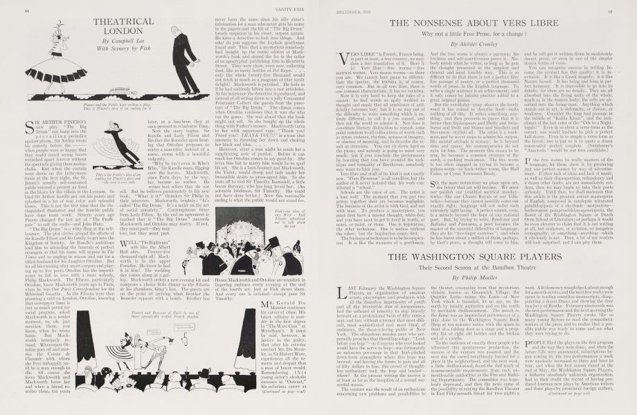THE WASHINGTON SQUARE PLAYERS | Vanity Fair | December 1915