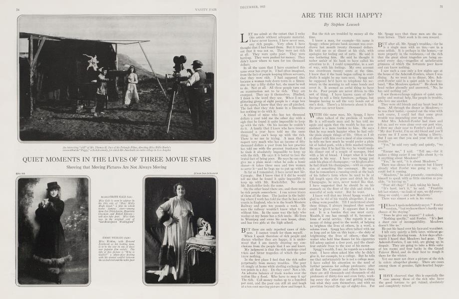 ARE THE RICH HAPPY? | Vanity Fair | December 1915