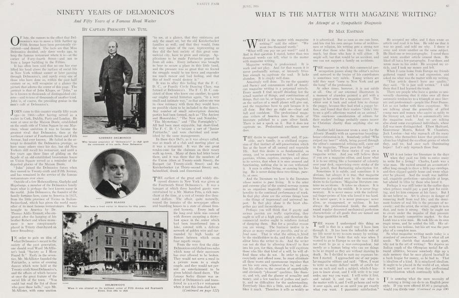 WHAT IS THE MATTER WITH MAGAZINE WRITING? | Vanity Fair | June 1916