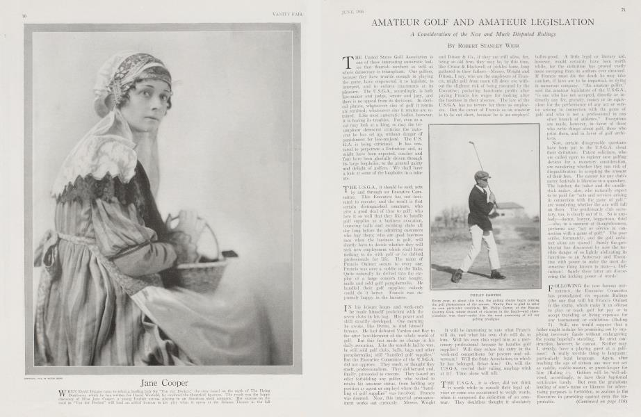 AMATEUR GOLF AND AMATEUR LEGISLATION | Vanity Fair | June 1916