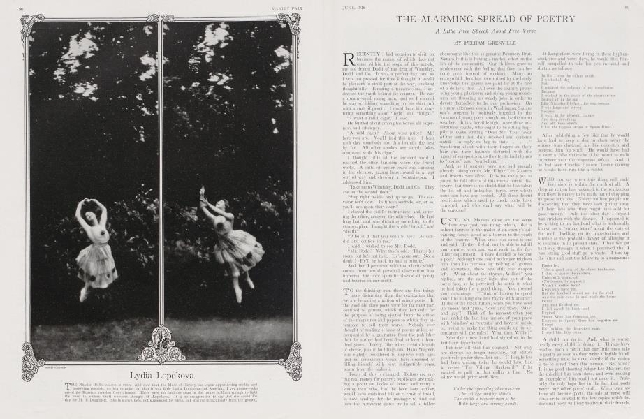 THE ALARMING SPREAD OF POETRY | Vanity Fair | June 1916
