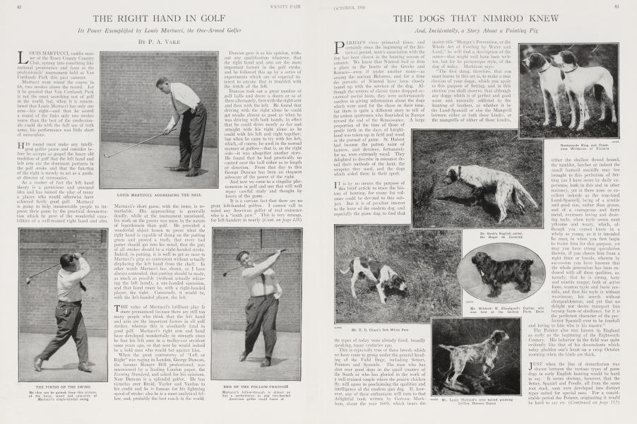 THE RIGHT HAND IN GOLF | Vanity Fair | October 1916