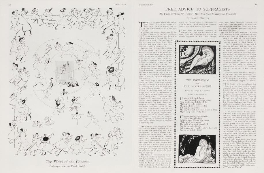 FREE ADVICE TO SUFFRAGISTS | Vanity Fair | November 1916