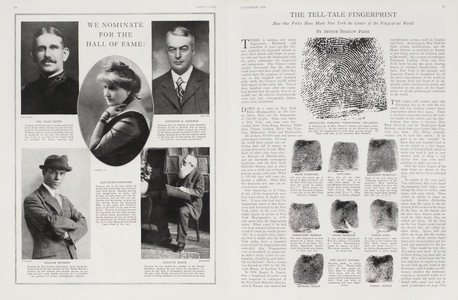 THE TELL-TALE FINGERPRINT | Vanity Fair | November 1916
