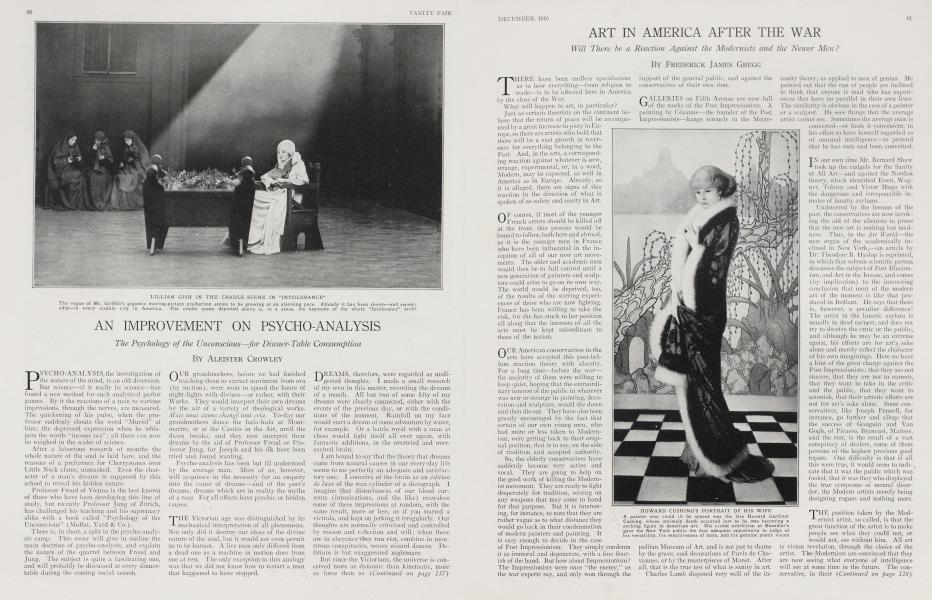 AN IMPROVEMENT ON PSYCHO-ANALYSIS | Vanity Fair | December 1916