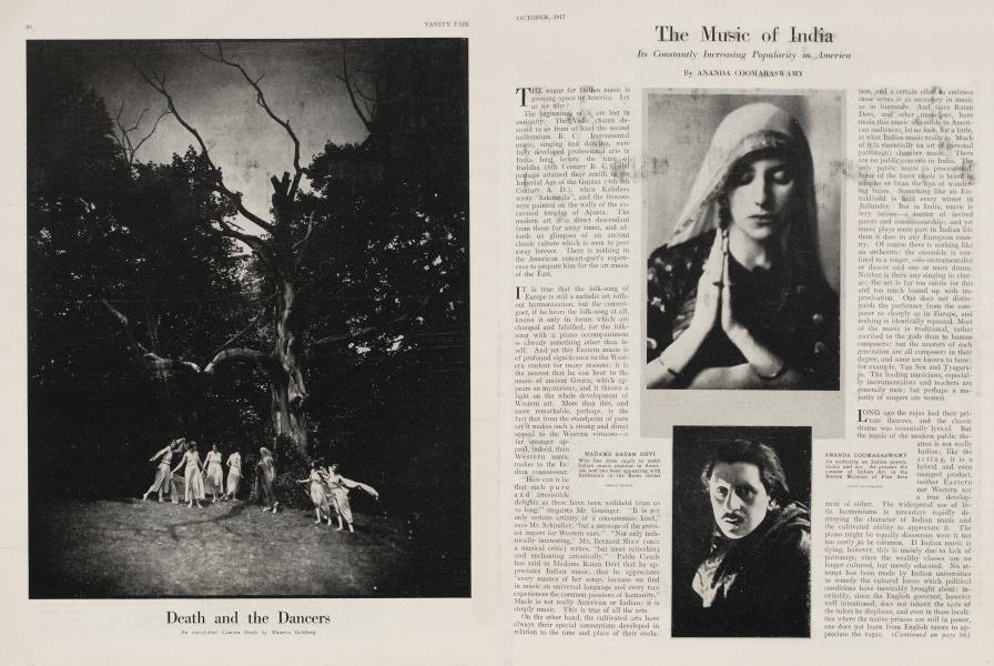 The Music of India | Vanity Fair | October 1917