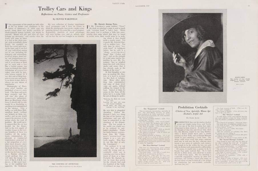 Trolley Cars and Kings | Vanity Fair | November 1917