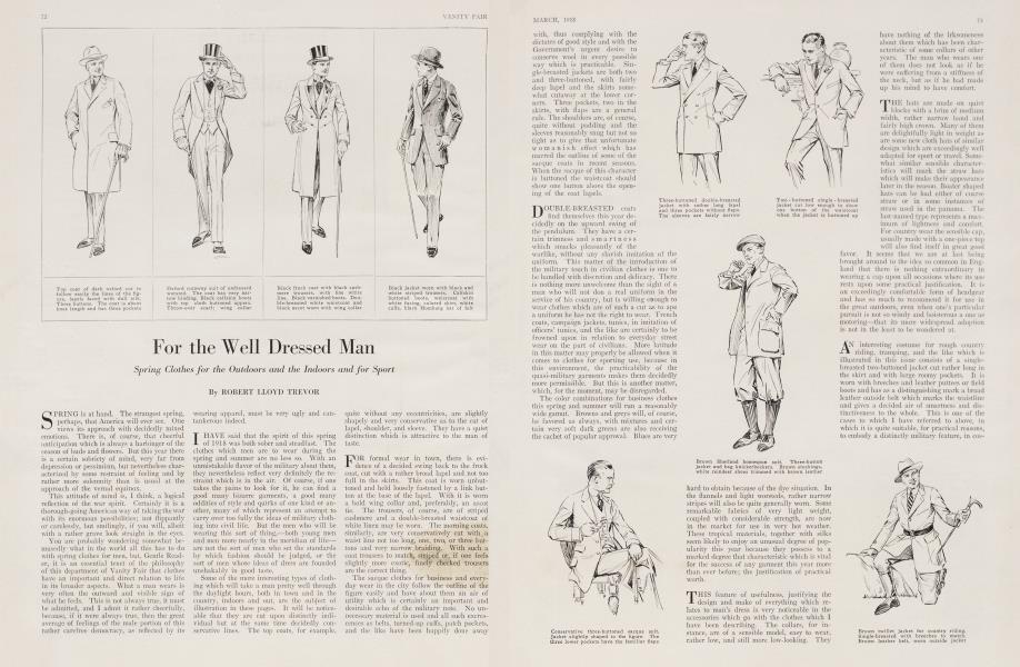 For the Well Dressed Man | Vanity Fair | March 1918