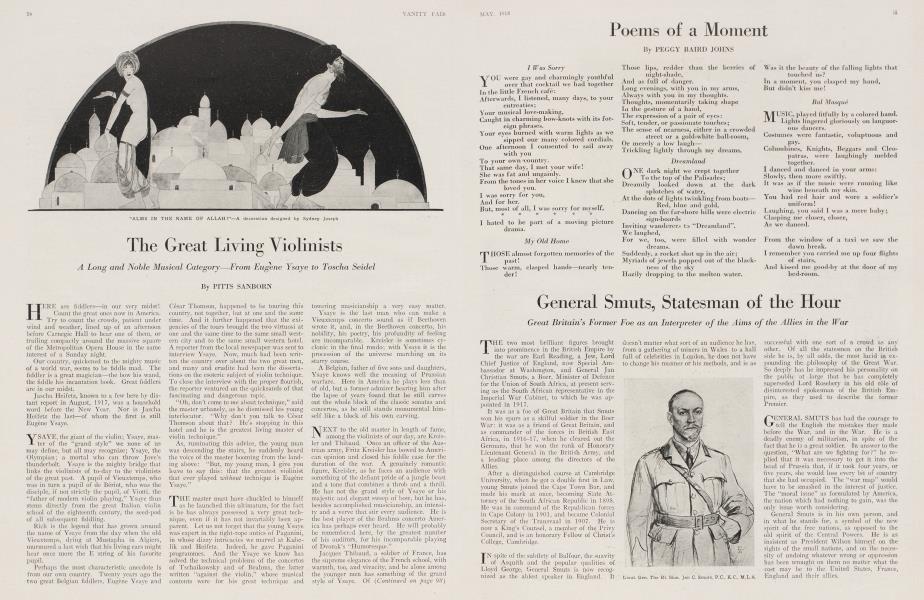 The Great Living Violinists | Vanity Fair | May 1918