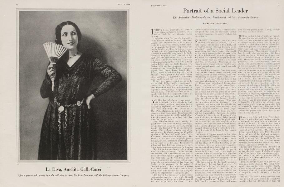 Portrait of a Social Leader | Vanity Fair | November 1918