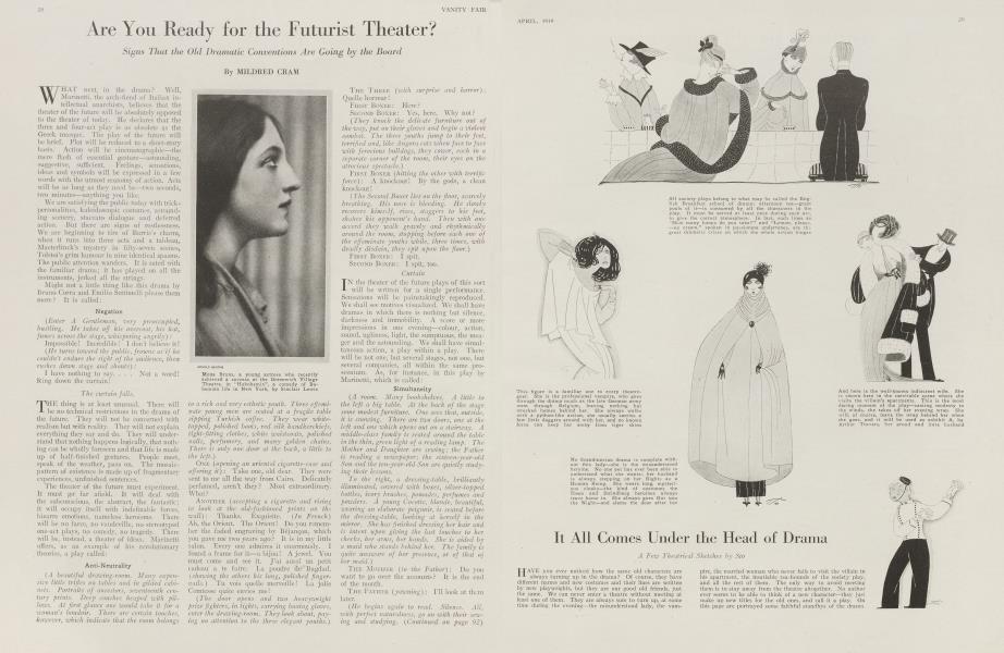 Are You Ready for the Futurist Theater? | Vanity Fair | April 1919