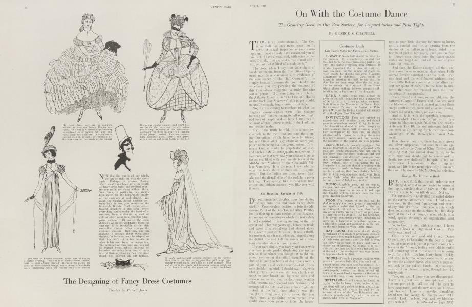 On With the Costume Dance | Vanity Fair | April 1919