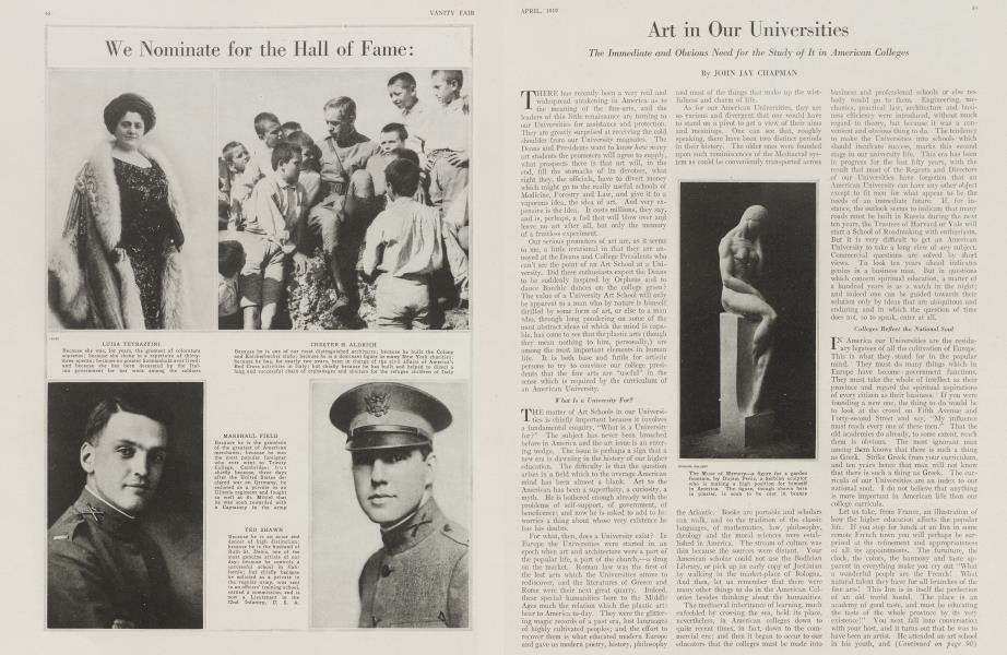 Art in Our Universities | Vanity Fair | April 1919