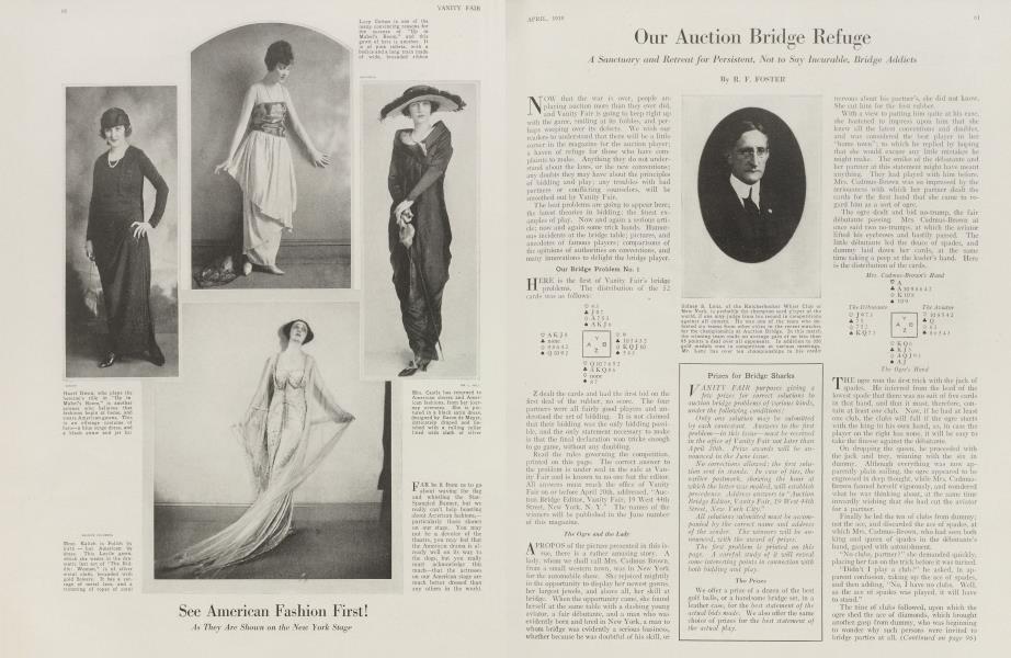 Our Auction Bridge Refuge | Vanity Fair | April 1919