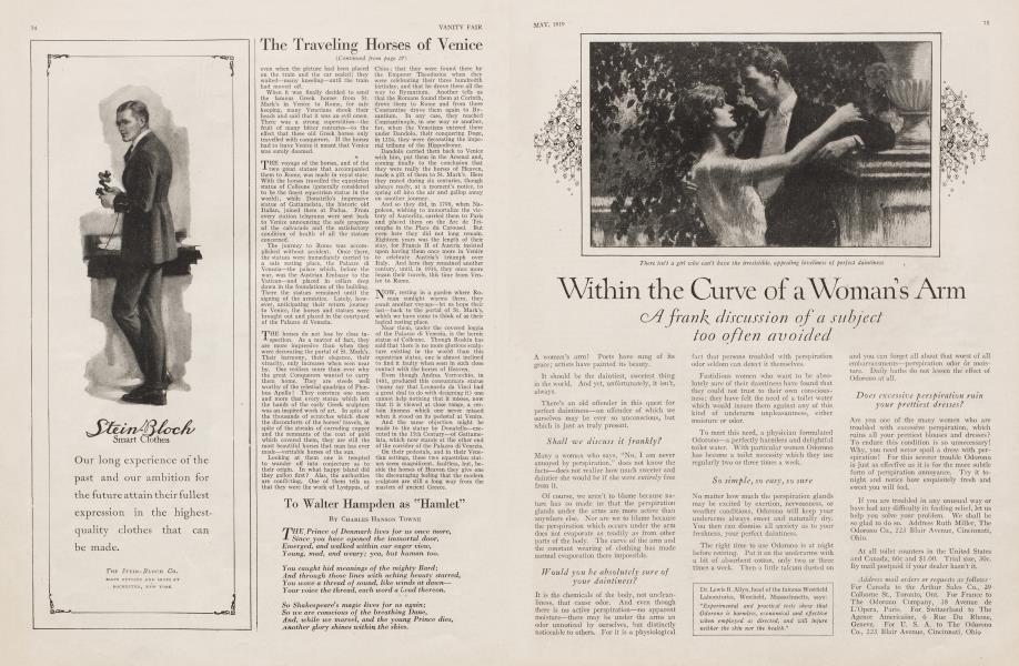 To Walter Hampden as "Hamlet" | Vanity Fair | May 1919
