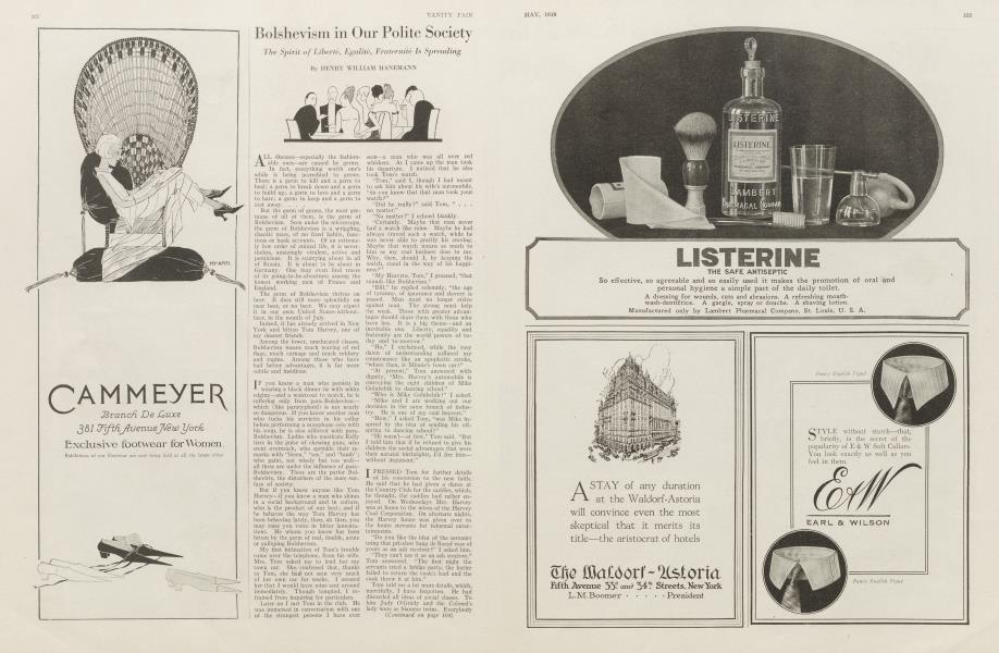 Bolshevism in Our Polite Society | Vanity Fair | May 1919