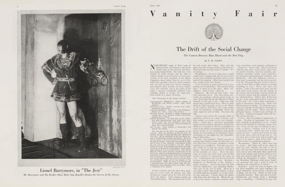 The Drift of the Social Change | Vanity Fair | July 1919