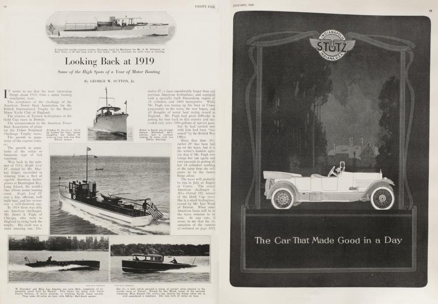 Looking Back at 1919 | Vanity Fair | January 1920