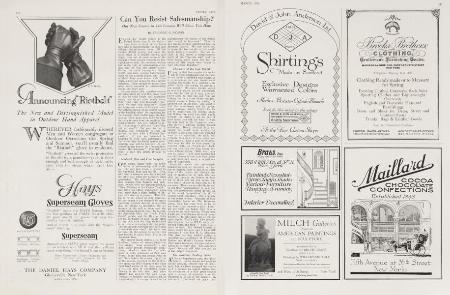 Can You Resist Salesmanship? | Vanity Fair | March 1920