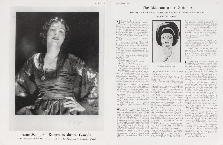 The Magnanimous Suicide | Vanity Fair | September 1920