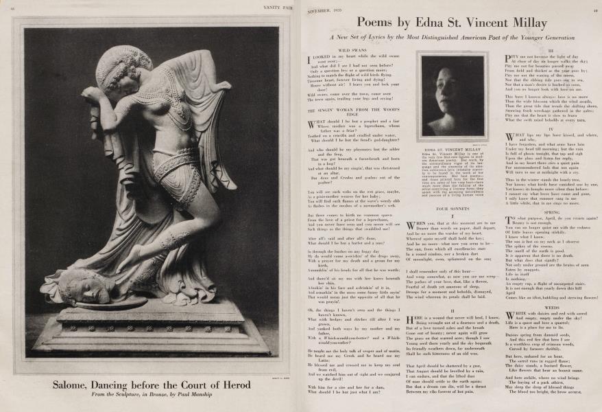 Poems by Edna St. Vincent Millay | Vanity Fair | November 1920
