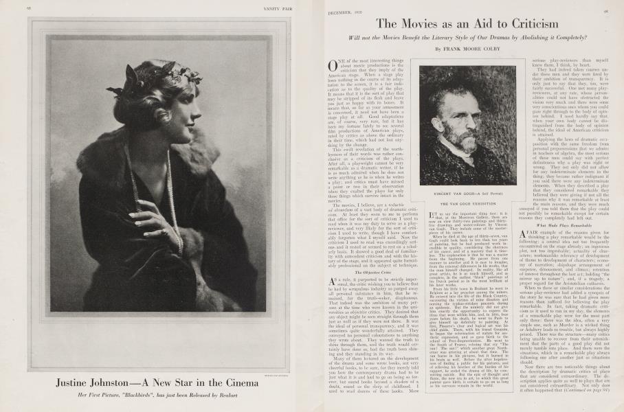 The Movies as an Aid to Criticism | Vanity Fair | December 1920