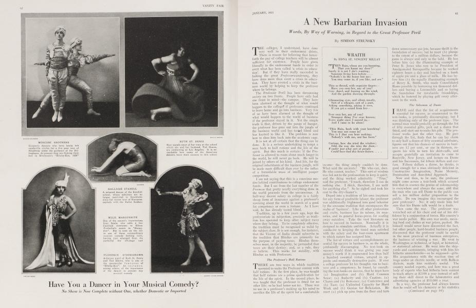 A New Barbarian Invasion | Vanity Fair | January 1921
