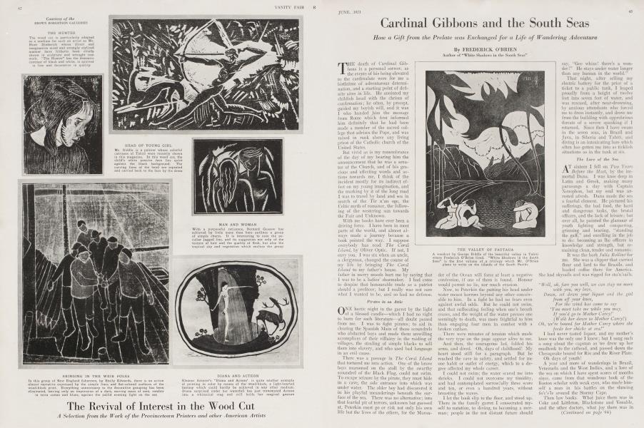 Cardinal Gibbons and the South Seas | Vanity Fair | June 1921