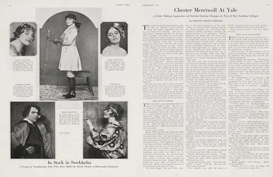 Chester Merriwell At Yale | Vanity Fair | December 1921