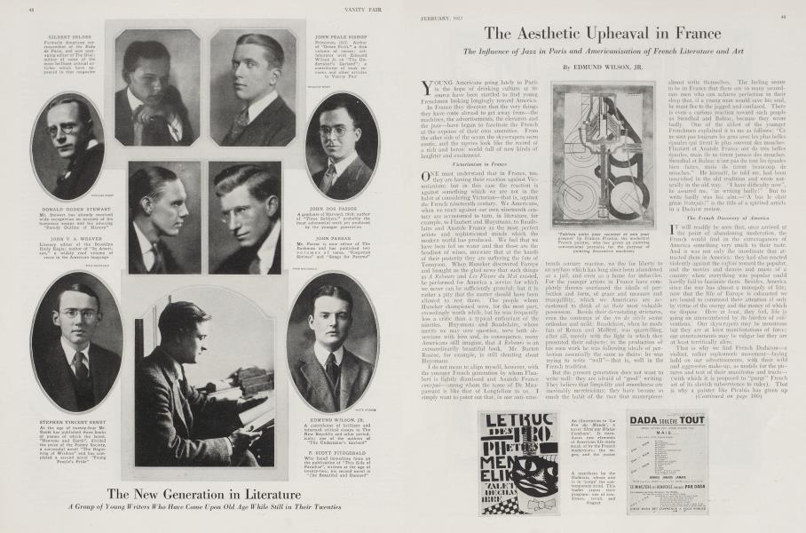 The Aesthetic Upheaval in France | Vanity Fair | February 1922