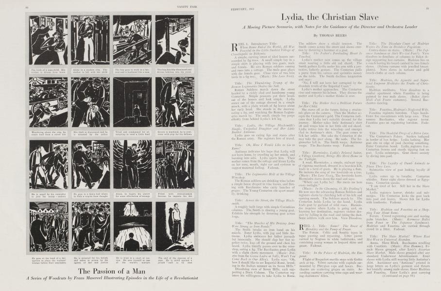 Lydia, the Christian Slave | Vanity Fair | February 1922