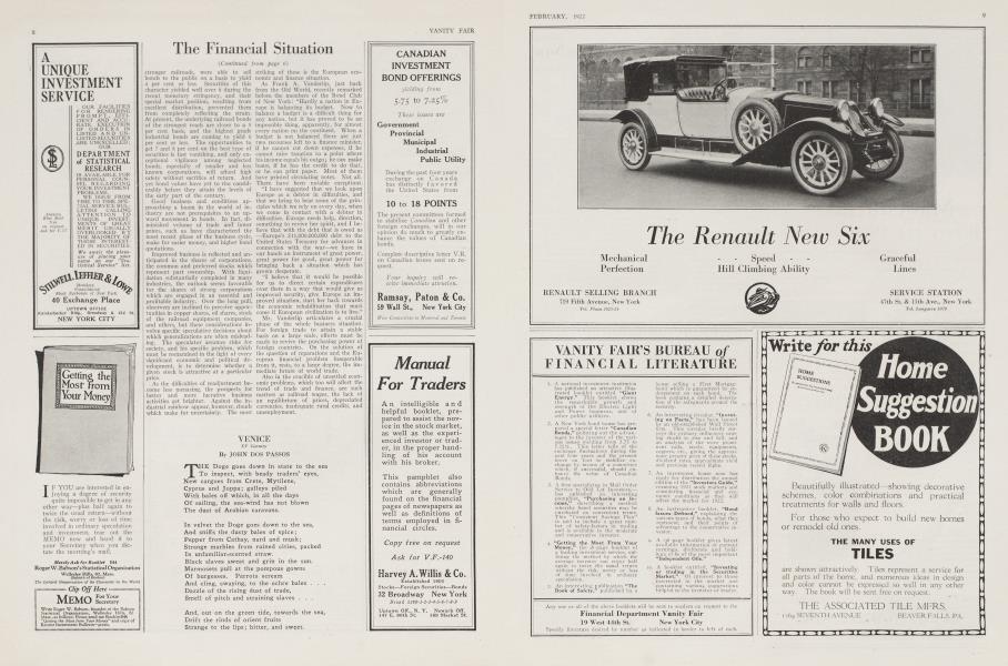 VENICE | Vanity Fair | February 1922