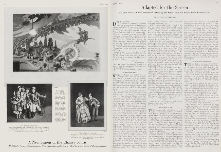 Adapted for the Screen | Vanity Fair | August 1922