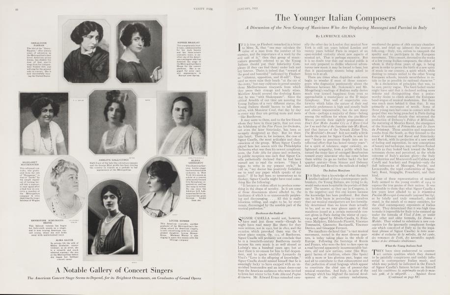 The Younger Italian Composers | Vanity Fair | January 1923