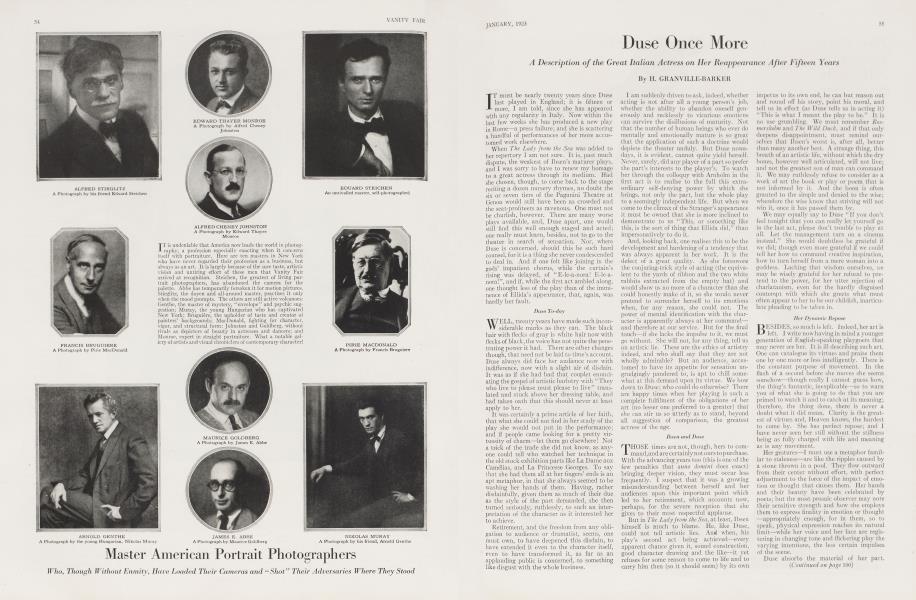 Duse Once More | Vanity Fair | January 1923
