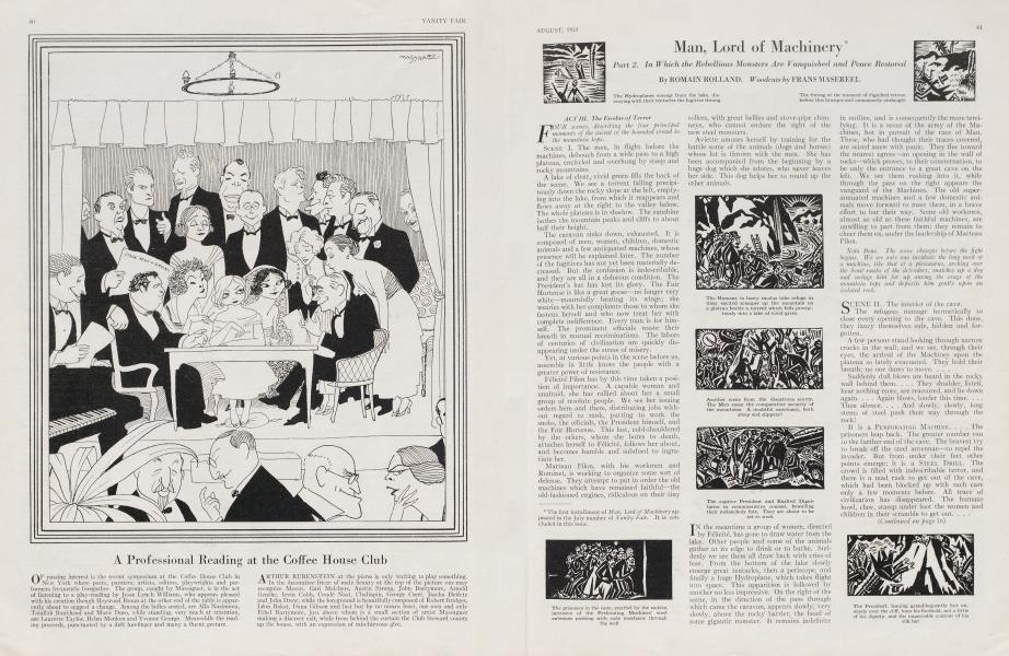 Man, Lord of Machinery | Vanity Fair | August 1923