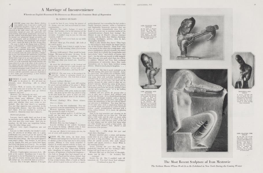 A Marriage of Inconvenience | Vanity Fair | September 1923