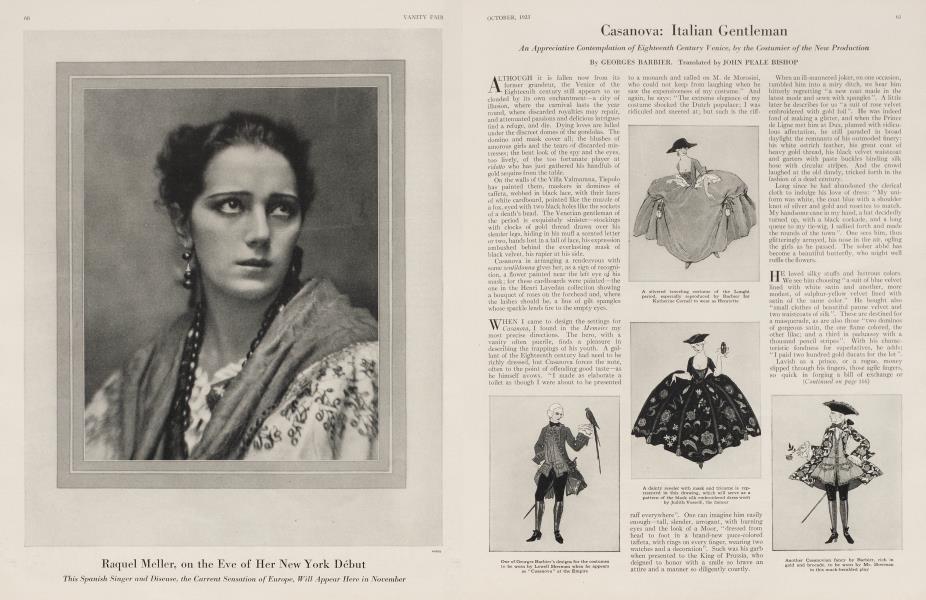 Casanova: Italian Gentleman | Vanity Fair | October 1923