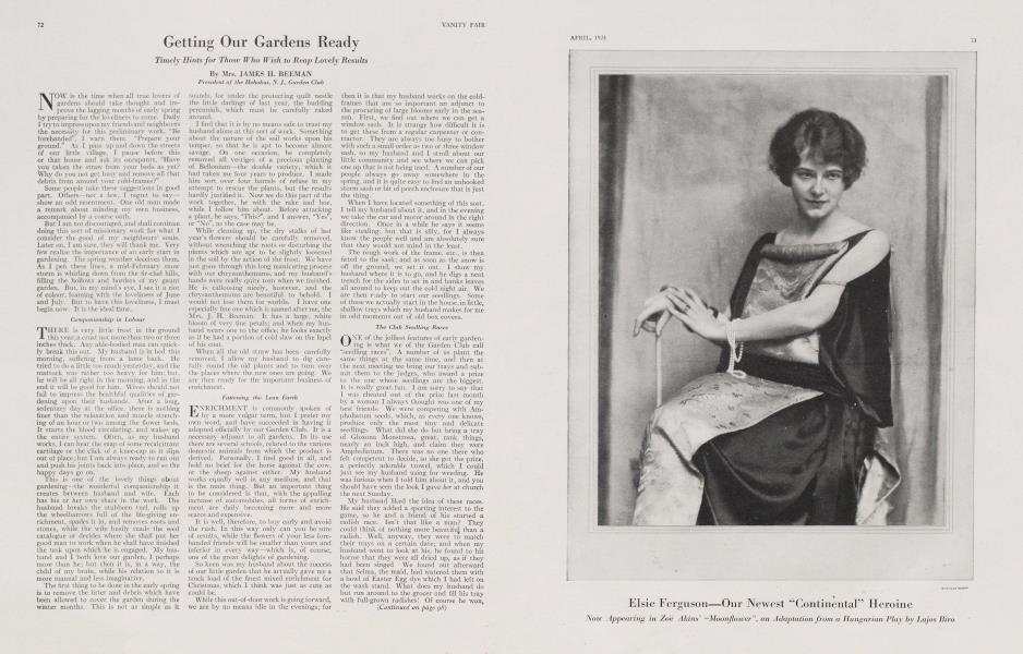 Getting Our Gardens Ready | Vanity Fair | April 1924