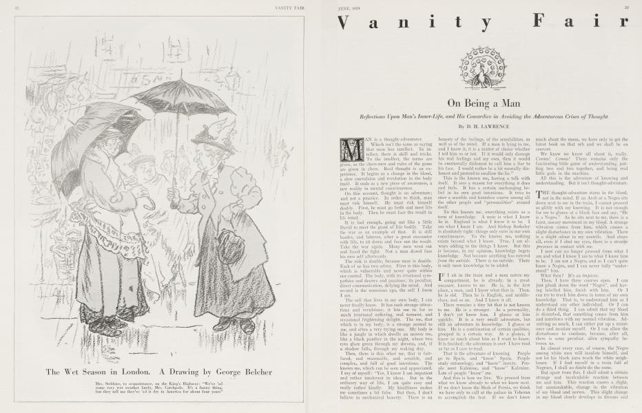 On Being a Man | Vanity Fair | June 1924