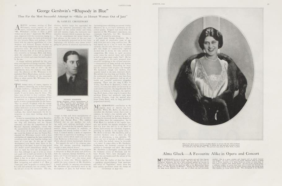 George Gershwin's "Rhapsody in Blue" | Vanity Fair | August 1924