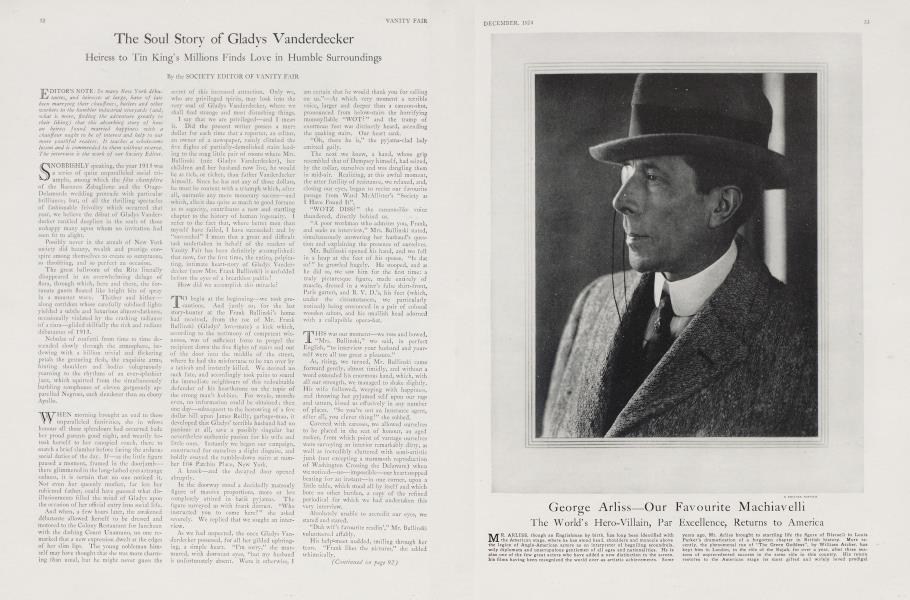 The Soul Story of Gladys Vanderdecker | Vanity Fair | December 1924