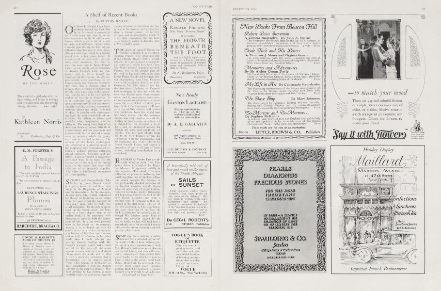 A Shelf of Recent Books | Vanity Fair | December 1924