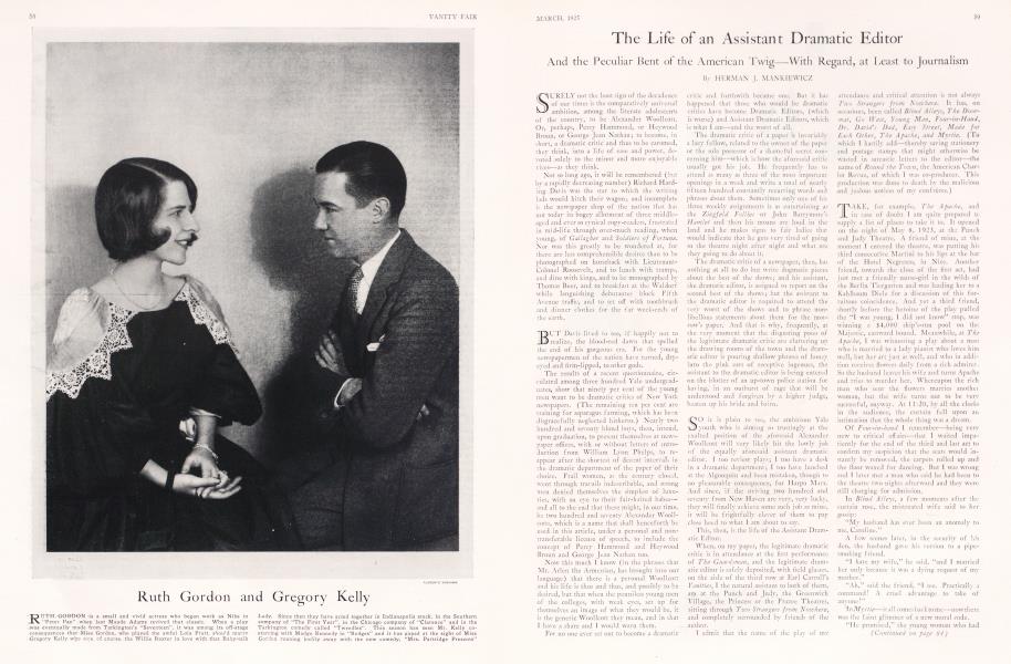 The Life of an Assistant Dramatic Editor | Vanity Fair | March 1925