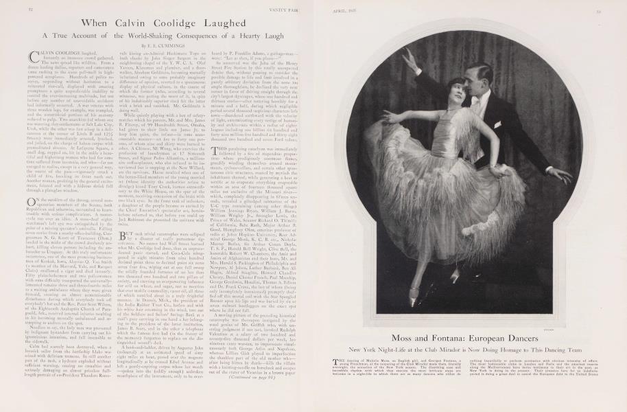 When Calvin Coolidge Laughed | Vanity Fair | April 1925