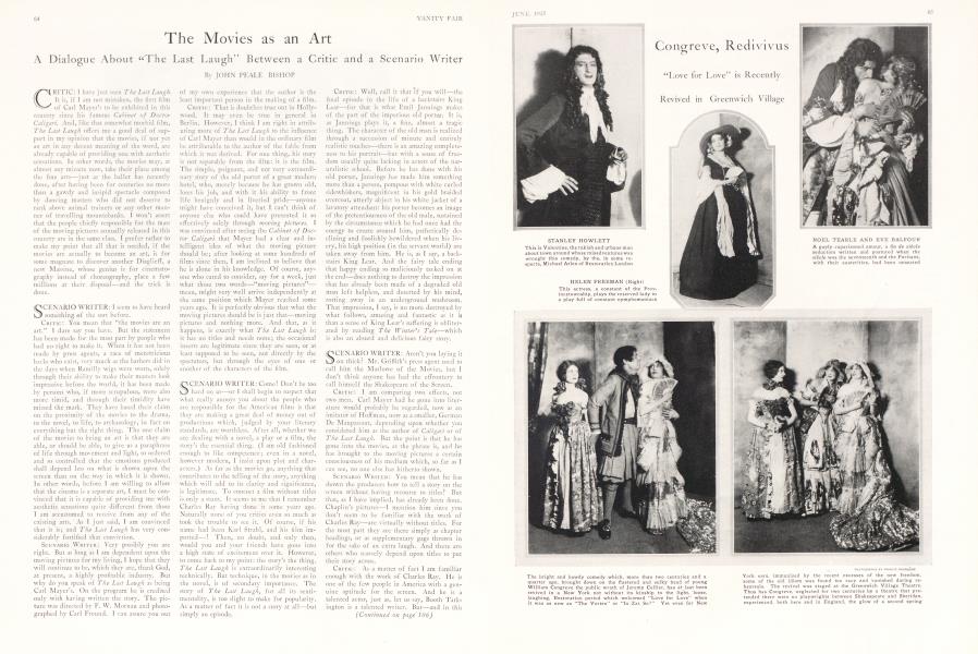 The Movies as an Art | Vanity Fair | June 1925